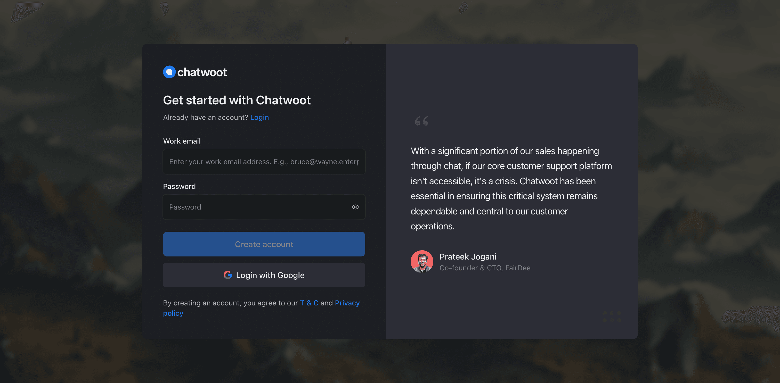Chatwoot product preview